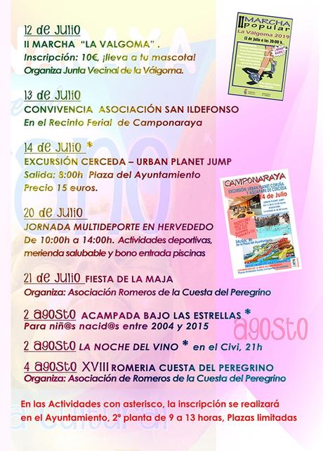 Camponaraya presenta las actividades encuadradas en el programa cultural ‘Viva el Verano’