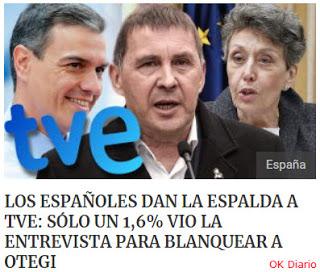 La Televisión socialista  blanquea a ETA para la siguiente etapa del Plan Zapatero. La anexión de Navarra a las Vascongadas.