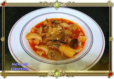 CALLOS DE BACALAO CON SETAS VARIADAS CALLOS DE BACALAO CON SETAS VARIADAS