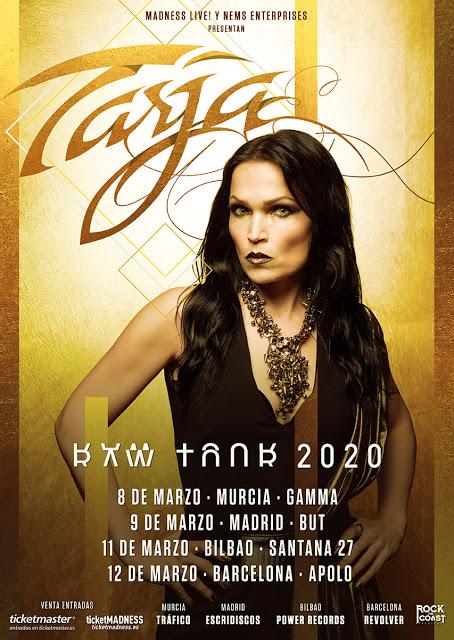Tarja presentará nuevo disco en Murcia, Madrid, Bilbao y Barcelona