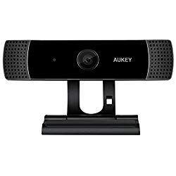 AUKEY - Cámara Web Full HD 1080P con micrófono estéreo, cámara Web para Chat y grabación, Compatible con Windows, Mac y Android