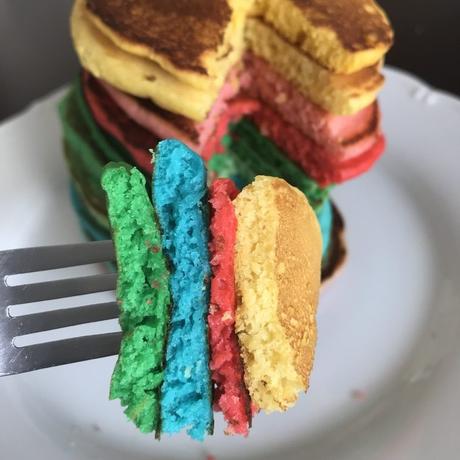 Rainbow pancakes