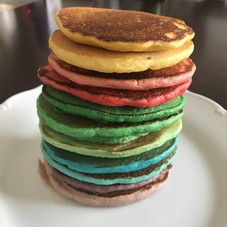 Rainbow pancakes