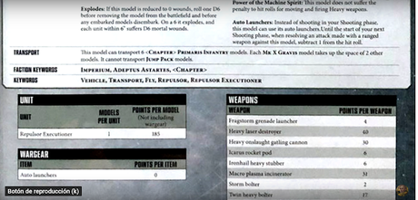 Reglas del Repulsor Executioner filtradas Reglas del Repulsor Executioner filtradas