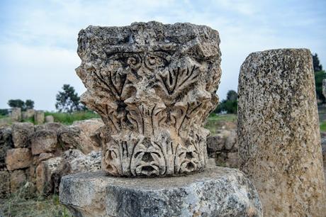 Detalle del remate final de una de las columnas. Viajes_Abuelohara_Jordania