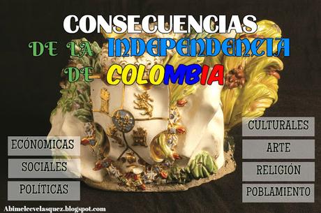 CONSECUENCIAS DE LA INDEPENDENCIA DE COLOMBIA