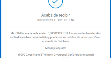 App para ganar Ethereum (Comprobante de pago)