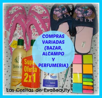 Compras variadas (Bazar, Alcampo y Perfumería local)