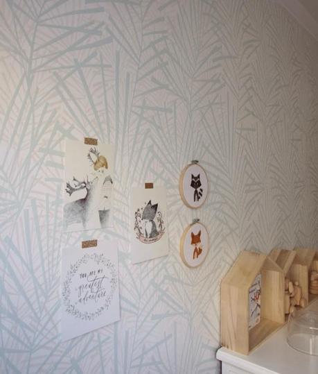 Búsqueda Final Baya Otra pared con papel pintado en la babyroom de lola - Paperblog