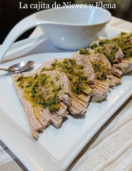 Atún fresco con salsa Atún fresco con salsa