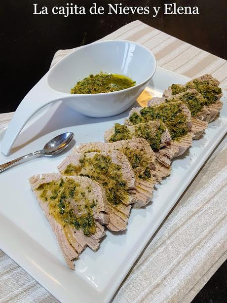 Atún fresco con salsa Atún fresco con salsa