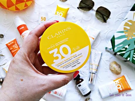 Compact Solaire Mineral SPF 30 Clarins Protección Solar Facial antiaging antienvejecimiento sunprotect beauty salud belleza antiedad manchas
