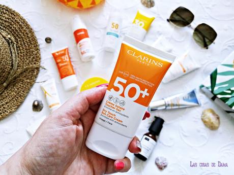 Crème Solaire Toucher Sec Clarins Protección Solar Facial antiaging antienvejecimiento sunprotect beauty salud belleza antiedad manchas