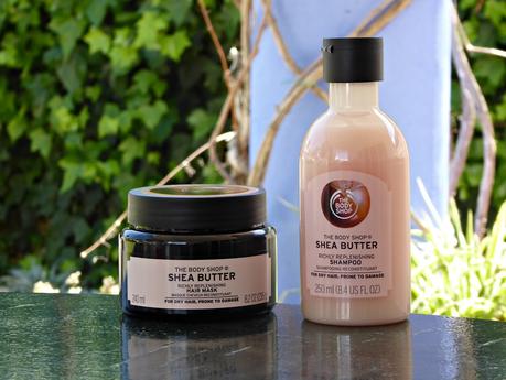 Champú y mascarilla de karité de The Body Shop. Shea butter for dry hair Champú y mascarilla de karité de The Body Shop. Shea butter for dry hair