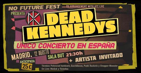 Concierto de Dead Kennedys el 12 de agosto en la Sala But de Madrid