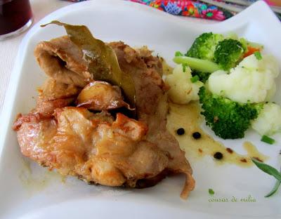 Conejo escabechado con verduras de Arzak Conejo escabechado con verduras de Arzak