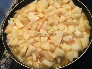 TORTILLA DE PATATAS RELLENA DE JAMÓN DE YORK Y QUESO