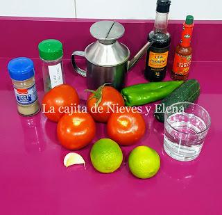 Ingredientes gazpacho César