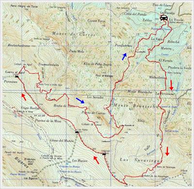 La Foceicha-Las Navariegas-La Piedra-El Cuernu l´Aguil-Cuevas