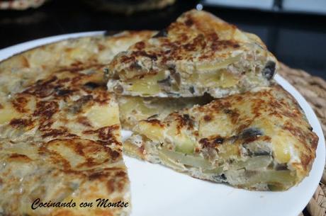 Tortilla de berenjena y calabacín con patatas Tortilla de berenjena y calabacín con patatas