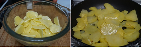 Tortilla de berenjena y calabacín con patatas