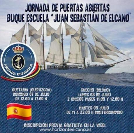 Jornada de  puertas abiertas en el buque escuela  «Juan Sebastián de Elcano» [(Guetaria) y (Guecho)]
