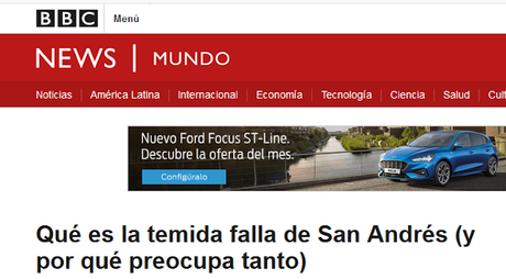 LOS PELIGROS DE LA FALLA DE SAN ANDRES