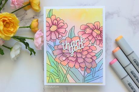 Floral Thank You Card with Suzy's Prints