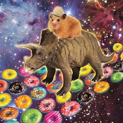 Hamster Riding Dinosaur