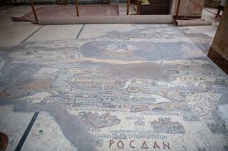 Mosaico Real con el mapa 7 días en Jordania - I