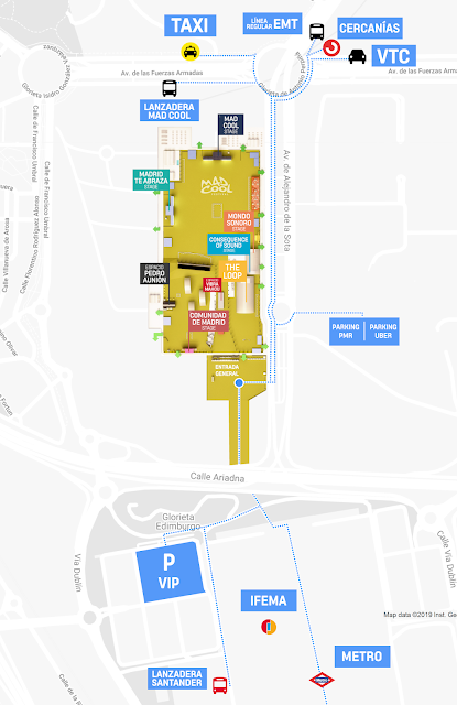 Mapa Recinto Mad Cool Festival 2019
