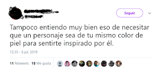 ¿Quién quiere verse representado en un negro?