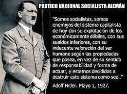 Hitler no era socialista... da pena tener que explicarlo