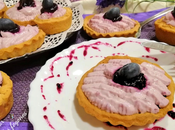 Tartaletas queso mermelada arándanos