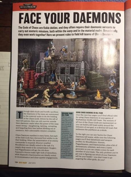 Reglas para demonios de Kill Team en la WD de este mes, filtradas