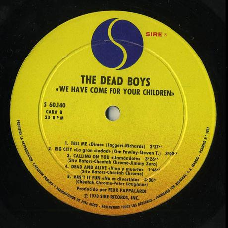 The Dead boys -We have come for your children Lp 1978