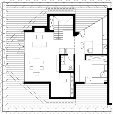 3 en 1: Apartamento, ático y loft de estilo industrial