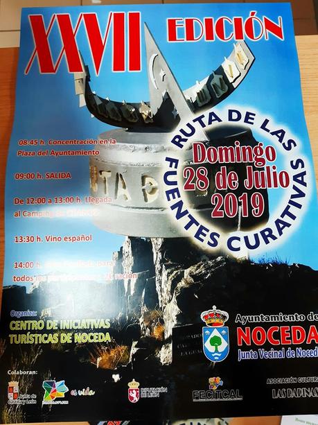 Noceda organiza la XXVII Ruta de las Fuentes Curativas el último domingo de julio