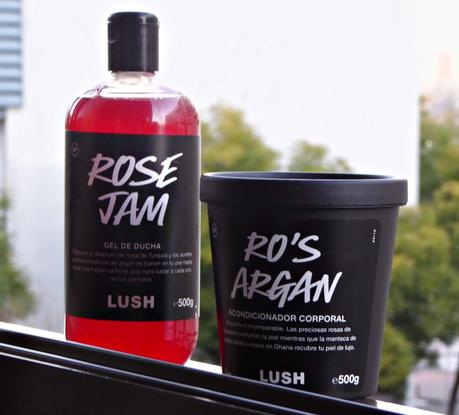Gel y acondicionador de cuerpo de Lush, Rose Jam y Ro´s Argan, ¿merecen la pena?