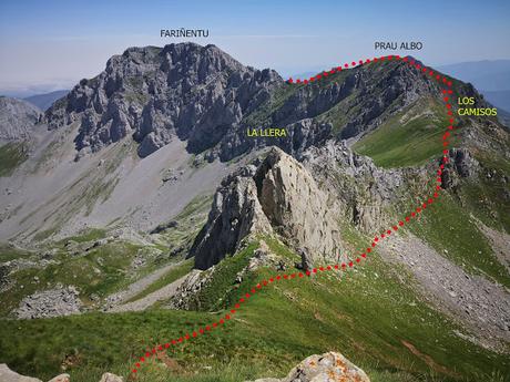 Canalón Oscuro, Palazana, Prau Albo y Fariñentu Canalón Oscuro, Palazana, Prau Albo y Fariñentu