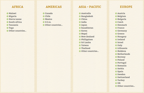 Países WWOOF para el intercambio y voluntariado de granjas y entornos ecológicos en el mundo