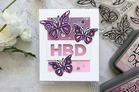 HBD Butterflies Mini Card