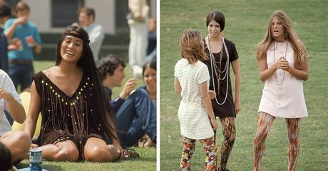 Fotos de los años 60 y la moda Hippie en la secundaría