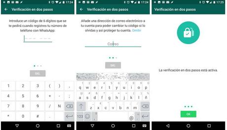 activar la verificación en dos pasos whatsapp