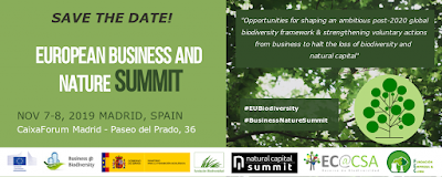 Ya puedes inscribirte en la European Business and Nature Summit de Madrid 2019