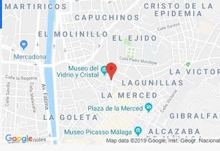 Mapa de Ubicación de Google en Málaga Mapa de Ubicación de Google en Málaga
