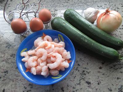 Revuelto de calabacín y gambas olla GM