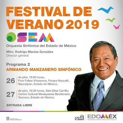 COMPARTEN ESCENARIO ARMANDO MANZANERO Y ORQUESTA SINFÓNICA DEL ESTADO DE MÉXICO