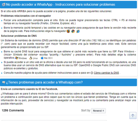 Como comprobar si WhatsApp está caído o funciona mal. Whatsapp no funciona bien