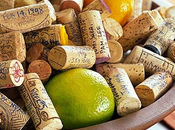 Centro mesa tapones corcho frutas